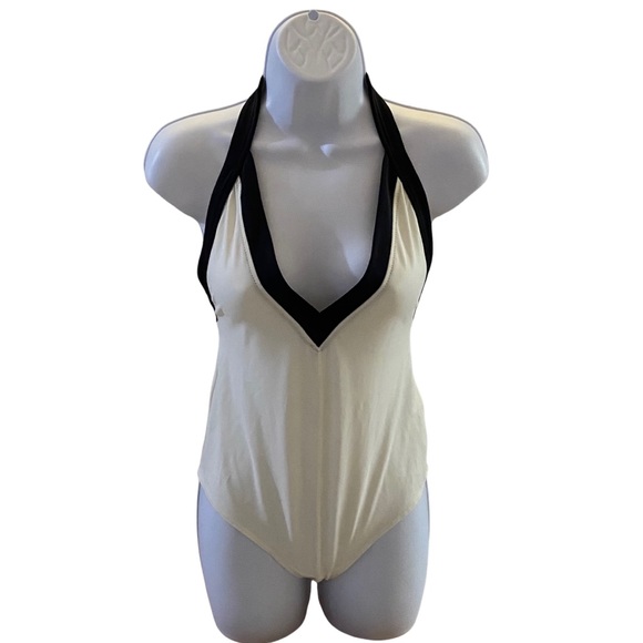 NWOT Valentino Two Tone Plunge One-Piece Swimsuit - Picture 9 of 16